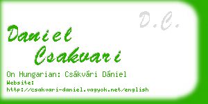 daniel csakvari business card